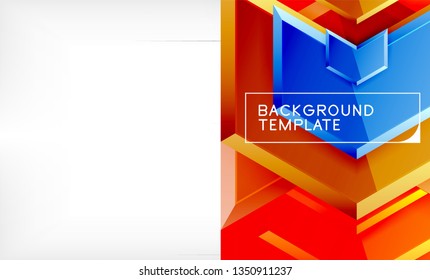 Fundo brilhante das setas brilhantes, design geométrico moderno limpo, composição futurista, ilustração vetorial