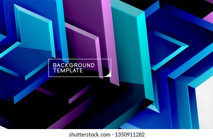 Shiny glossy arrows background, clean modern geometric design, futuristic composition, vector illustration