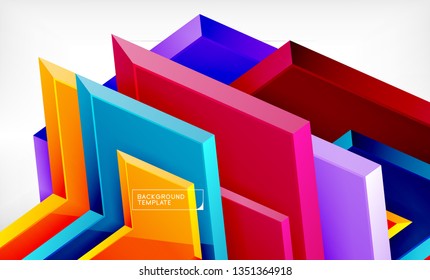 Shiny glossy arrows background, clean modern geometric design, futuristic composition, vector illustration