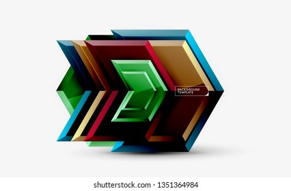Fondo brillante brillante brillante, diseño geométrico moderno limpio, composición futurista, ilustración vectorial