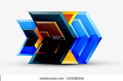 Fondo brillante brillante brillante, diseño geométrico moderno limpio, composición futurista, ilustración vectorial