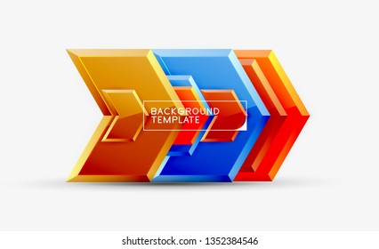 Fondo brillante brillante brillante, diseño geométrico moderno limpio, composición futurista, ilustración vectorial