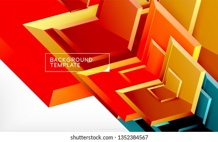 Shiny glossy arrows background, clean modern geometric design, futuristic composition, vector illustration