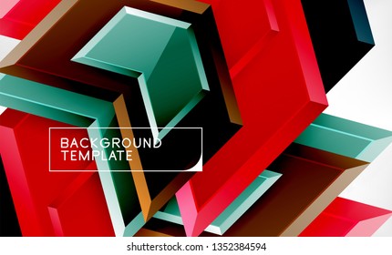 Fondo brillante brillante brillante, diseño geométrico moderno limpio, composición futurista, ilustración vectorial