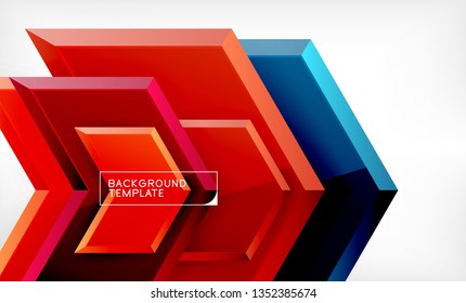 Shiny glossy arrows background, clean modern geometric design, futuristic composition, vector illustration