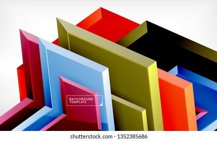 Shiny glossy arrows background, clean modern geometric design, futuristic composition, vector illustration