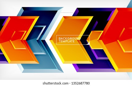Fondo brillante brillante brillante, diseño geométrico moderno limpio, composición futurista, ilustración vectorial