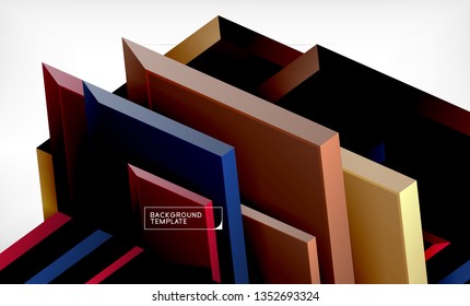 Fondo brillante brillante brillante, diseño geométrico moderno limpio, composición futurista, ilustración vectorial