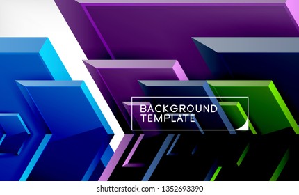 Fondo brillante brillante brillante, diseño geométrico moderno limpio, composición futurista, ilustración vectorial