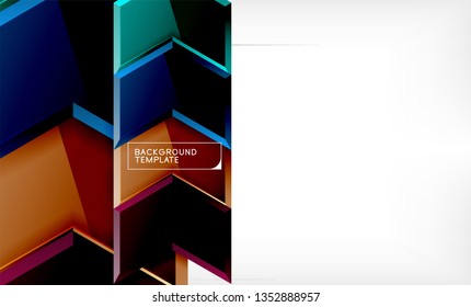 Fondo brillante brillante brillante, diseño geométrico moderno limpio, composición futurista, ilustración vectorial