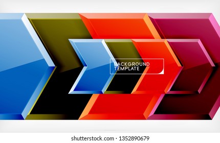 Fondo brillante brillante brillante, diseño geométrico moderno limpio, composición futurista, ilustración vectorial