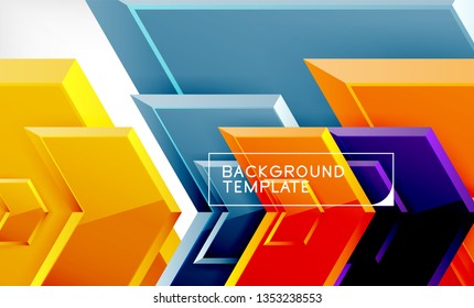 Fondo brillante brillante brillante, diseño geométrico moderno limpio, composición futurista, ilustración vectorial