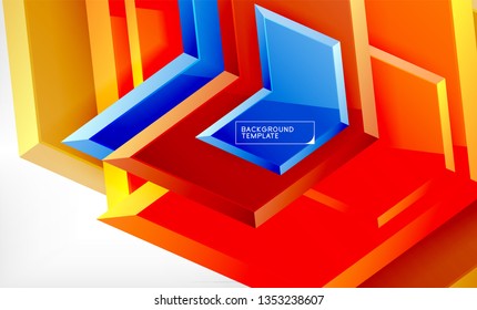 Fondo brillante brillante brillante, diseño geométrico moderno limpio, composición futurista, ilustración vectorial