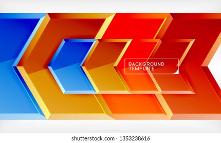 Fondo brillante brillante brillante, diseño geométrico moderno limpio, composición futurista, ilustración vectorial