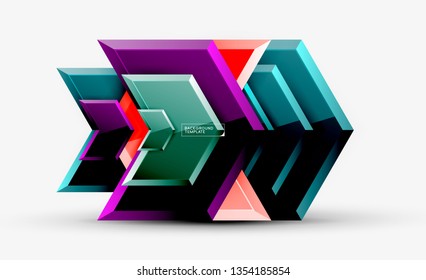 Fondo brillante brillante brillante, diseño geométrico moderno limpio, composición futurista, ilustración vectorial