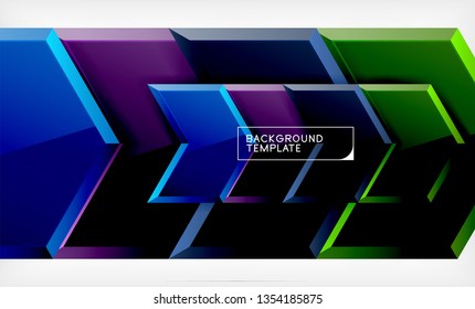 Fondo brillante brillante brillante, diseño geométrico moderno limpio, composición futurista, ilustración vectorial