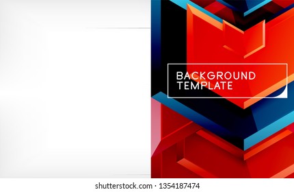 Shiny glossy arrows background, clean modern geometric design, futuristic composition, vector illustration