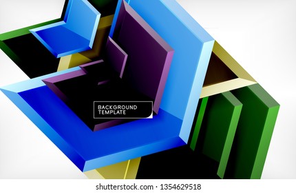 Shiny glossy arrows background, clean modern geometric design, futuristic composition, vector illustration