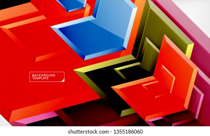 Shiny glossy arrows background, clean modern geometric design, futuristic composition, vector illustration