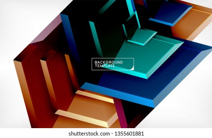 Shiny glossy arrows background, clean modern geometric design, futuristic composition, vector illustration