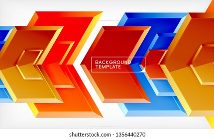 Shiny glossy arrows background, clean modern geometric design, futuristic composition, vector illustration