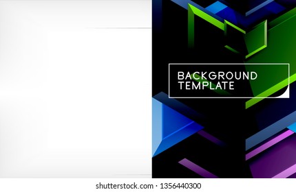 Shiny glossy arrows background, clean modern geometric design, futuristic composition, vector illustration