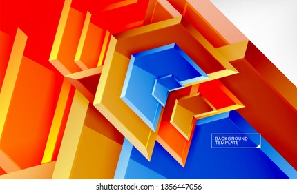 Fondo brillante brillante brillante, diseño geométrico moderno limpio, composición futurista, ilustración vectorial