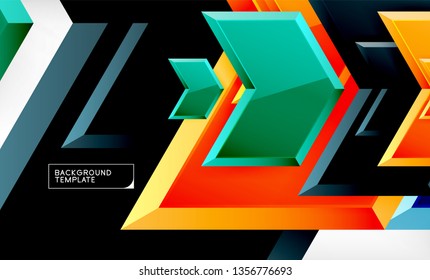 Fondo brillante brillante brillante, diseño geométrico moderno limpio, composición futurista, ilustración vectorial