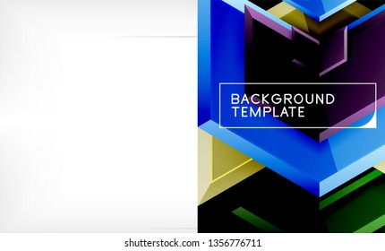 Shiny glossy arrows background, clean modern geometric design, futuristic composition, vector illustration