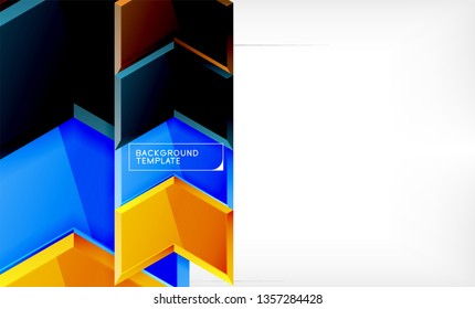 Fondo brillante brillante brillante, diseño geométrico moderno limpio, composición futurista, ilustración vectorial
