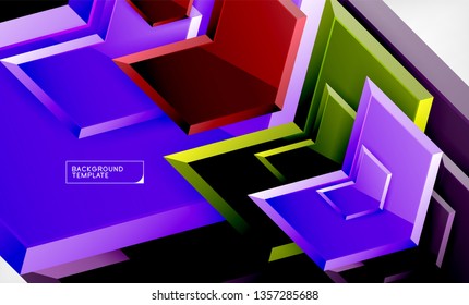 Fondo brillante brillante brillante, diseño geométrico moderno limpio, composición futurista, ilustración vectorial