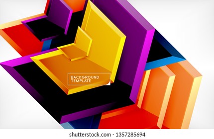 Fondo brillante brillante brillante, diseño geométrico moderno limpio, composición futurista, ilustración vectorial
