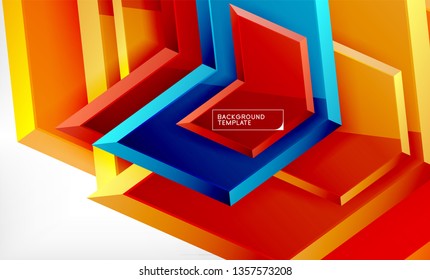 Shiny glossy arrows background, clean modern geometric design, futuristic composition, vector illustration