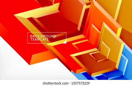 Shiny glossy arrows background, clean modern geometric design, futuristic composition, vector illustration
