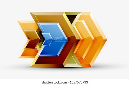 Fondo brillante brillante brillante, diseño geométrico moderno limpio, composición futurista, ilustración vectorial