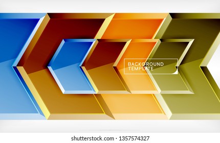 Shiny glossy arrows background, clean modern geometric design, futuristic composition, vector illustration