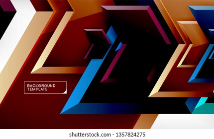 Fondo brillante brillante brillante, diseño geométrico moderno limpio, composición futurista, ilustración vectorial