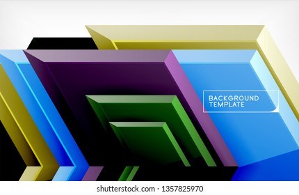 Fondo brillante brillante brillante, diseño geométrico moderno limpio, composición futurista, ilustración vectorial