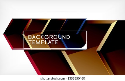 Shiny glossy arrows background, clean modern geometric design, futuristic composition, vector illustration