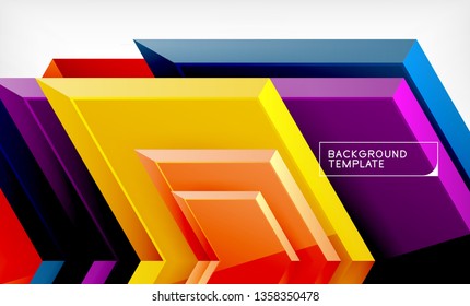 Shiny glossy arrows background, clean modern geometric design, futuristic composition, vector illustration