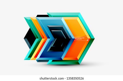 Fondo brillante brillante brillante, diseño geométrico moderno limpio, composición futurista, ilustración vectorial
