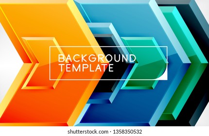 Fondo brillante brillante brillante, diseño geométrico moderno limpio, composición futurista, ilustración vectorial