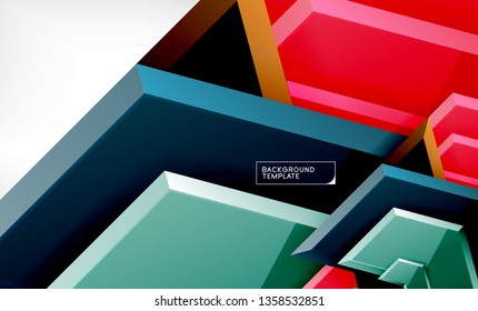 Shiny glossy arrows background, clean modern geometric design, futuristic composition, vector illustration
