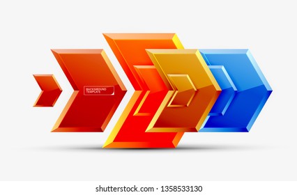 Fondo brillante brillante brillante, diseño geométrico moderno limpio, composición futurista, ilustración vectorial