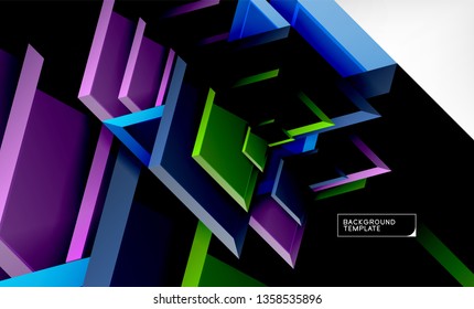 Shiny glossy arrows background, clean modern geometric design, futuristic composition, vector illustration