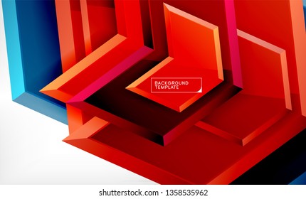 Shiny glossy arrows background, clean modern geometric design, futuristic composition, vector illustration