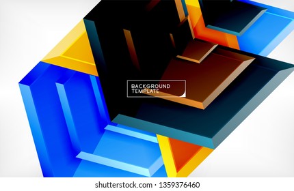 Shiny glossy arrows background, clean modern geometric design, futuristic composition, vector illustration