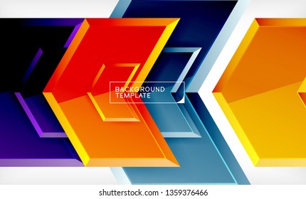 Fondo brillante brillante brillante, diseño geométrico moderno limpio, composición futurista, ilustración vectorial