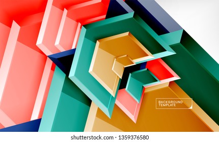 Shiny glossy arrows background, clean modern geometric design, futuristic composition, vector illustration