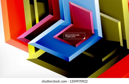 Fondo brillante brillante brillante, diseño geométrico moderno limpio, composición futurista, ilustración vectorial